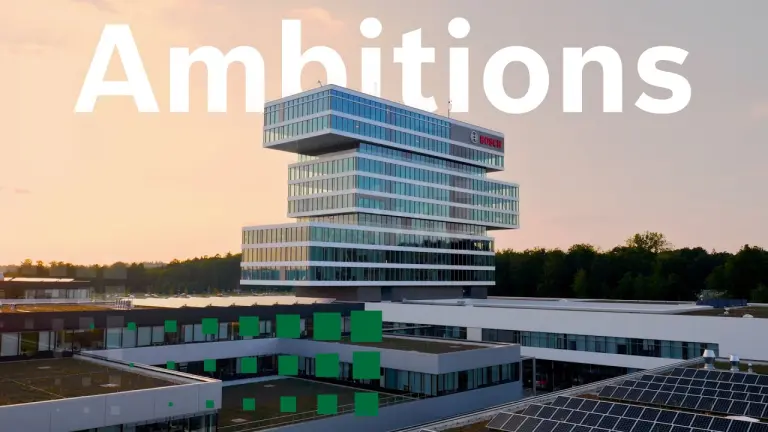 un bâtiment d'entreprise et le texte «Objectifs»