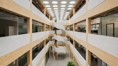 Das Büro - Blick auf die Treppe