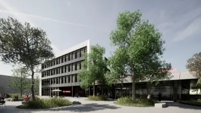 D'ici 2024, un bâtiment neutre en CO2 de quatre étages à structure en bois sera construit sur une surface de 14 900 m2. 